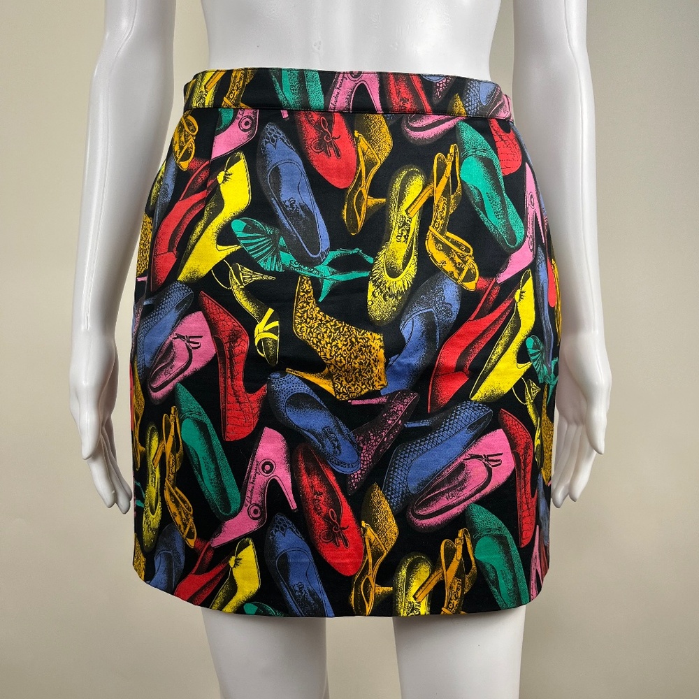 Rare Salvatore Ferragamo Spring/Summer 1991 Shoe Print Skirt